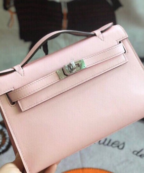 에르메스 미니 켈리백22 핑크 은장 스위프트